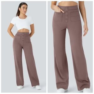 Halara High Waist Straight Leg Relaxed Women's XS Purple Sandalwood Athleisure